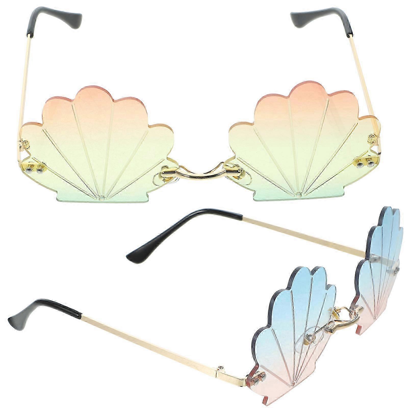 Assorted Eyewear compatible with Adults And Teens Featuring Shell Design 2Pack