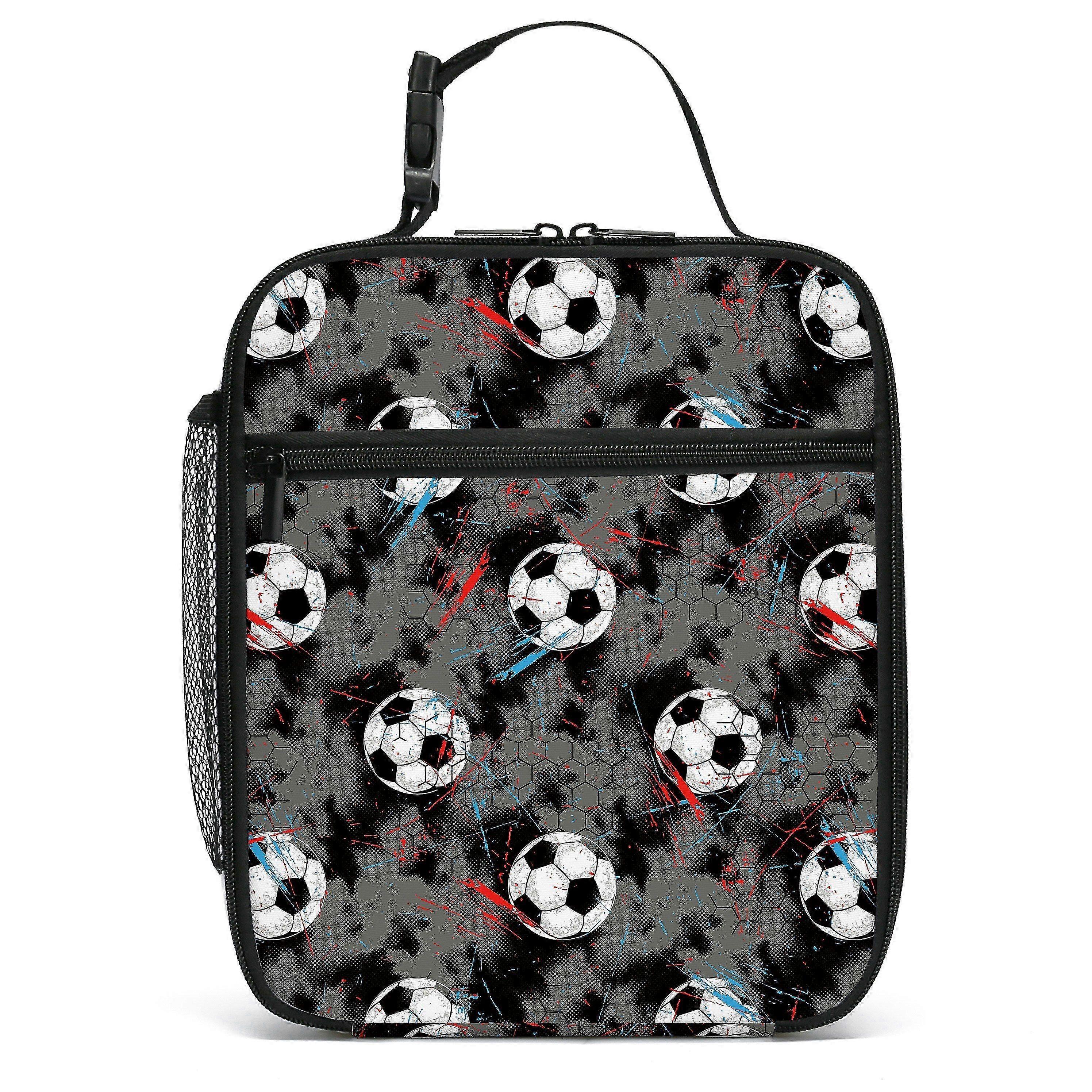 Soccer Print Insulated Tote
