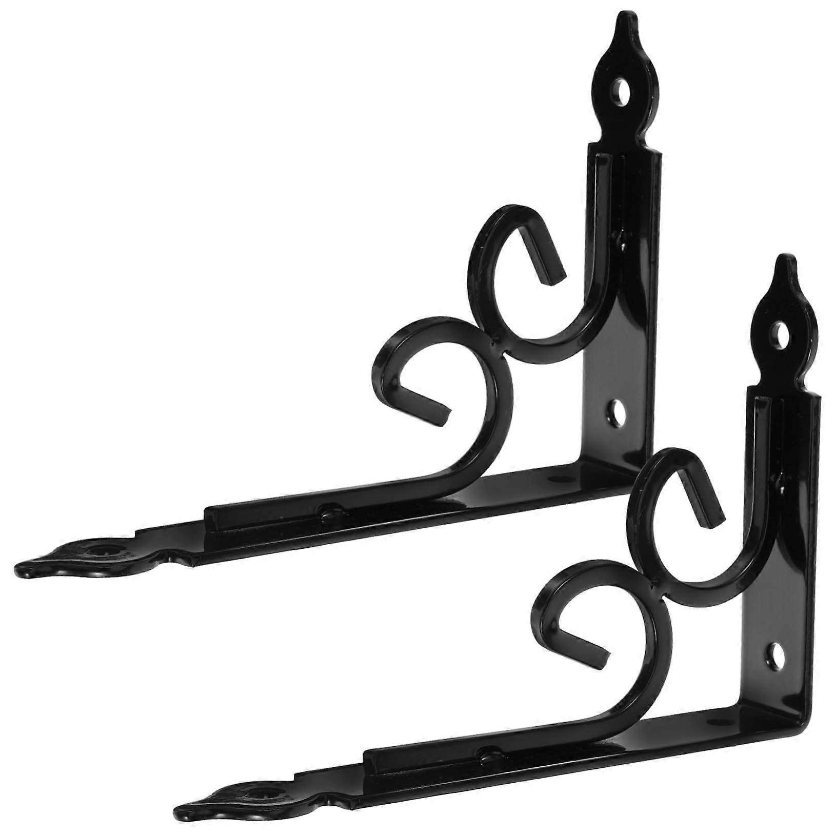 2pcs Floating Shelf Brackets Right Angle Metal Wall Brackets with Durable Construction Easy to Install
