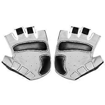 Unisex Half Finger Gloves for Cycling Use 1Pair Breathable Black Skid Resistant