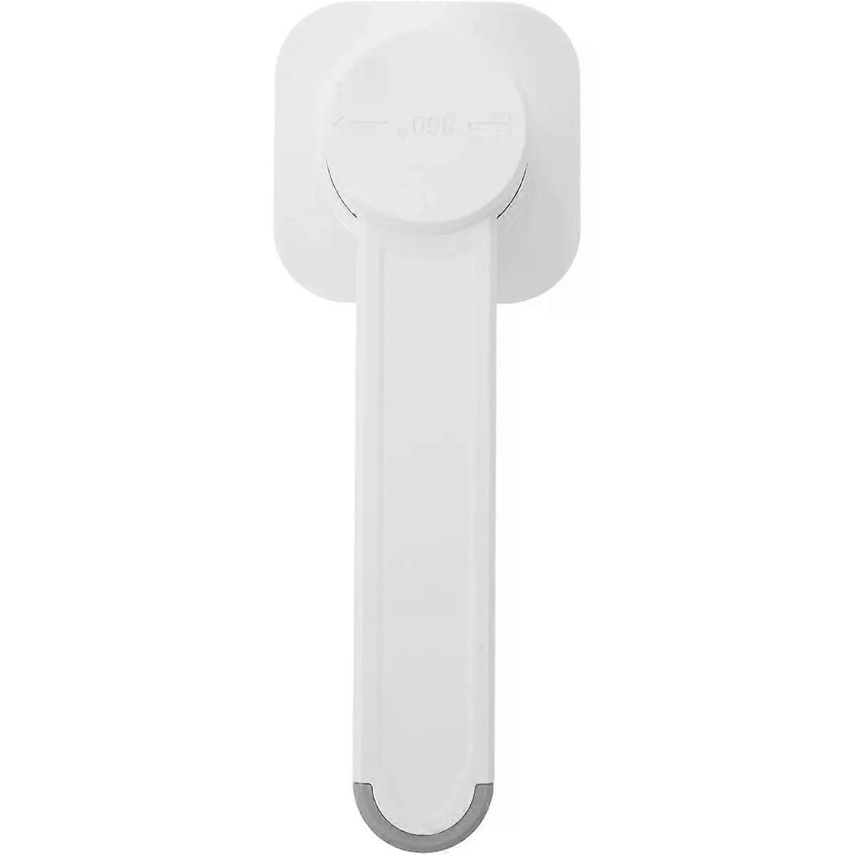 Toilet Lock, One Hand Operation White Plastic