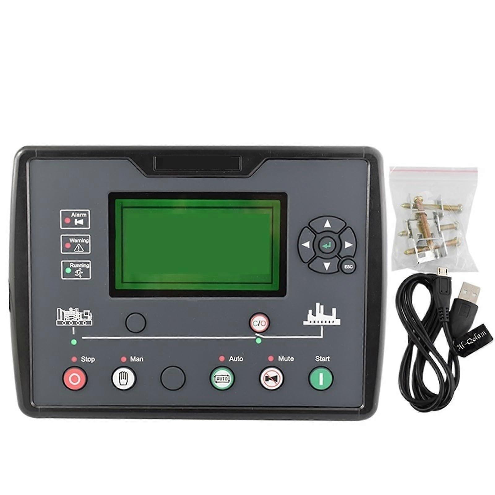 Smart Generator Controller 6110N Automatic Control Module for Diesel Generator Panel Black