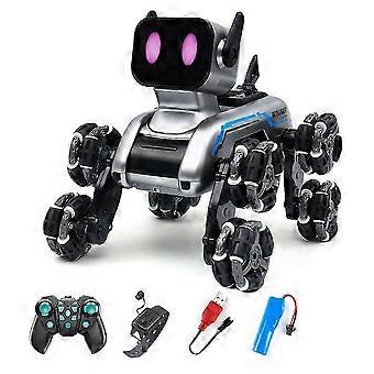 Children'S Smart Toy Remote Control Robot Dog Electric Robot Dog Remote Control Car Eight-Wheel Stunt Robot Dog-JNNJV