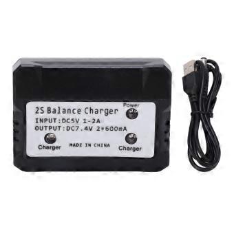 2S Balance Charger 7.4V LiPo carregador de bateria para Wltoys RC Car Boat Avião Toy Preto