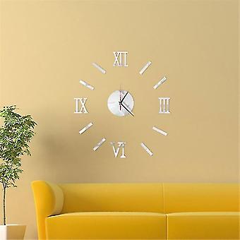 Orologio Da Parete 3D A Specchio Con Numeri Romani - Fai Da Te, Acrilico Oro, Regolabile Da 20 A 50 Cm, Moderno - 5