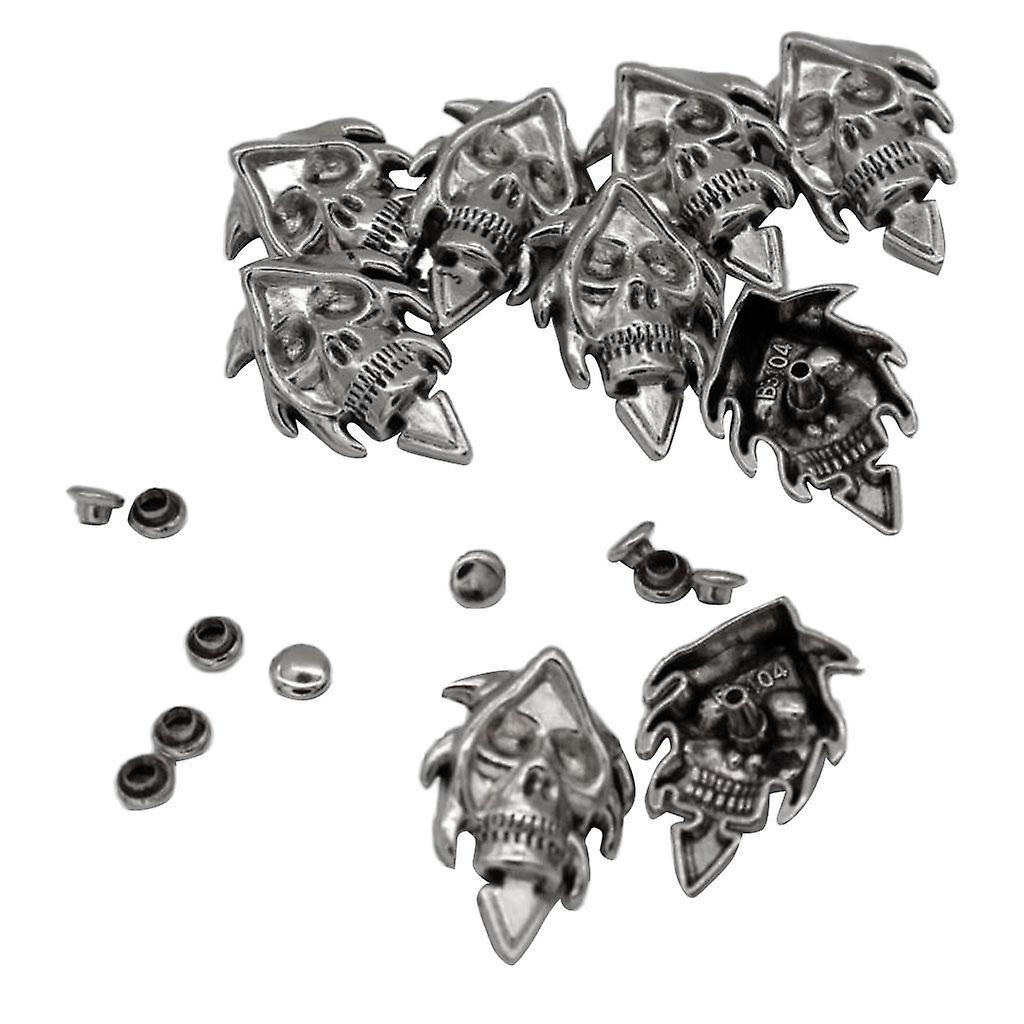 10Pcs/set Silver Alloy DIY Skull Patterns Rivets for Sewing Accessories