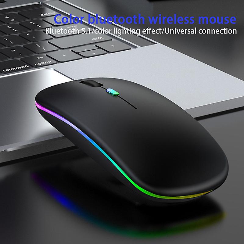 Led Wireless Mouse Rechargeable Slim Silent Mouse 2.4g Portable Office Mouse