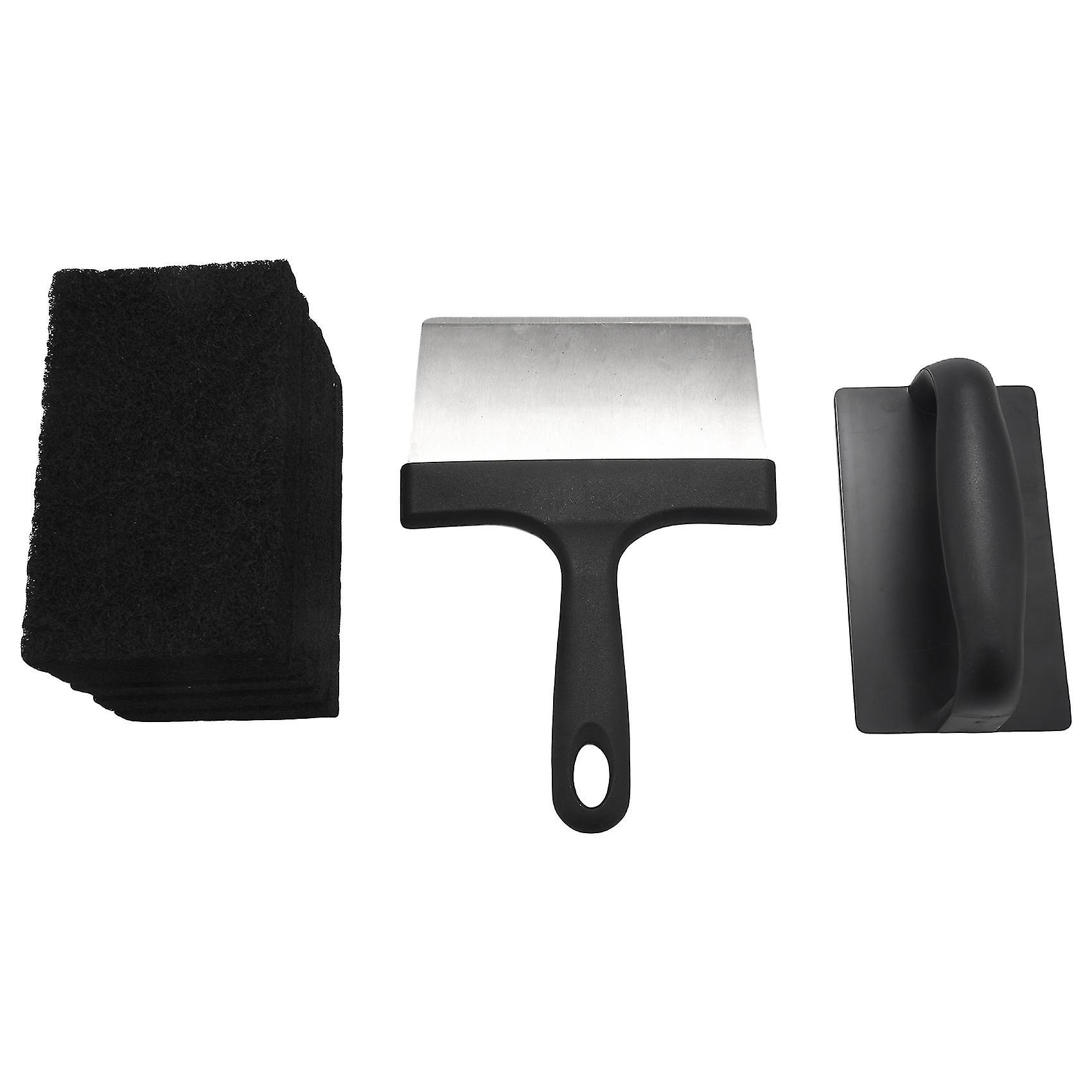 Versatility Griddle Cleaning Kit Grill Cleaner Tool Set For Hot Or Cold Surfaces Scraper Cleaning B