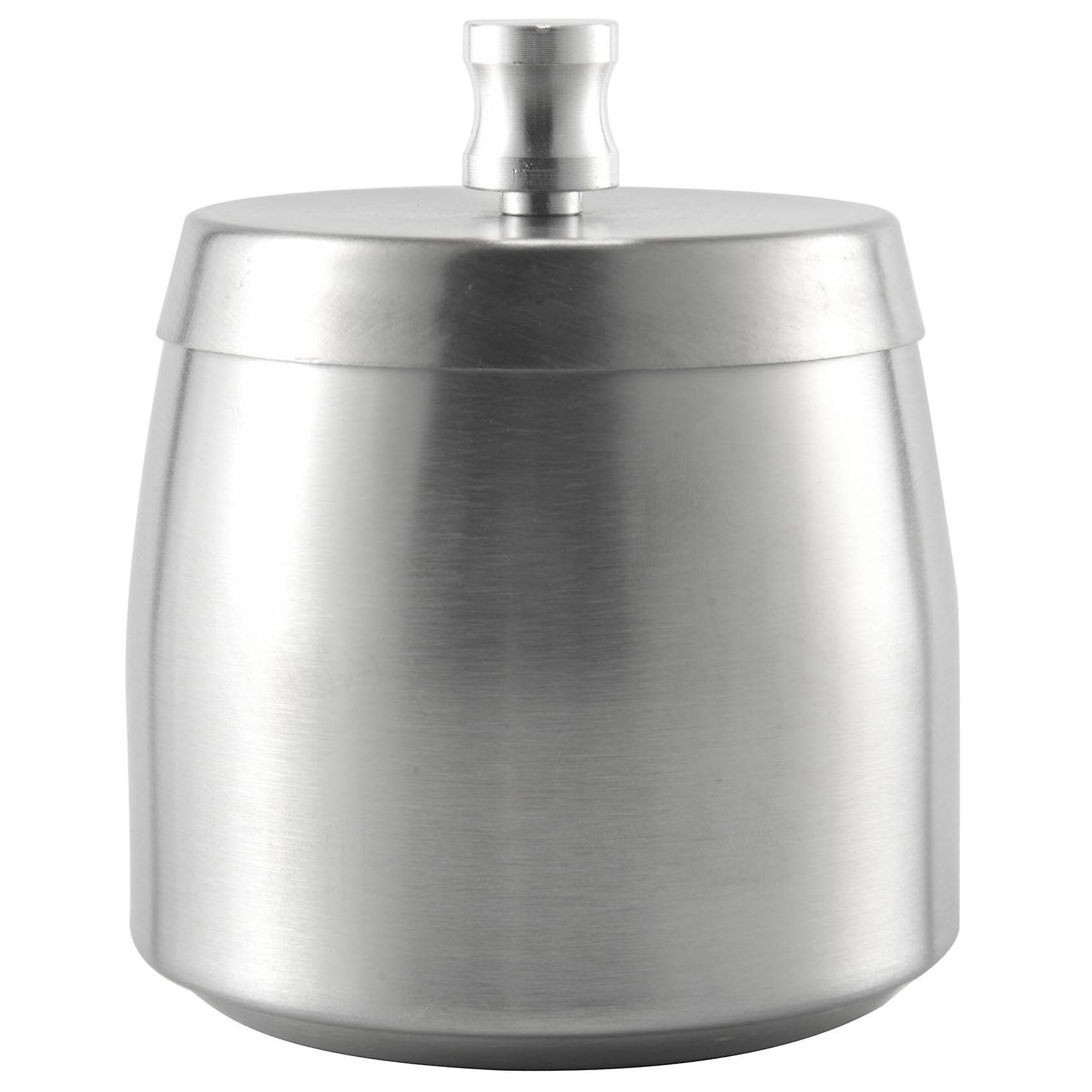 Ashtray Stainless Steel with Lid Heavy Ashtray Storm-Wind Non-Slip for Outside and Inside Silver