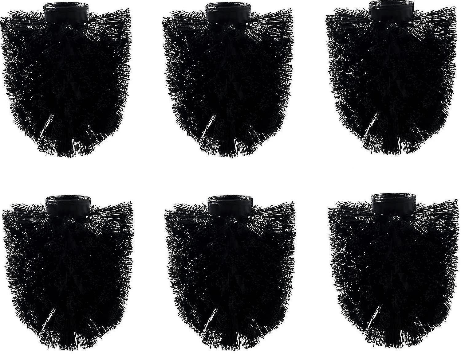 6pcs Toilet Replacement Brush Head White Replacement Brushes Diameter 8cm