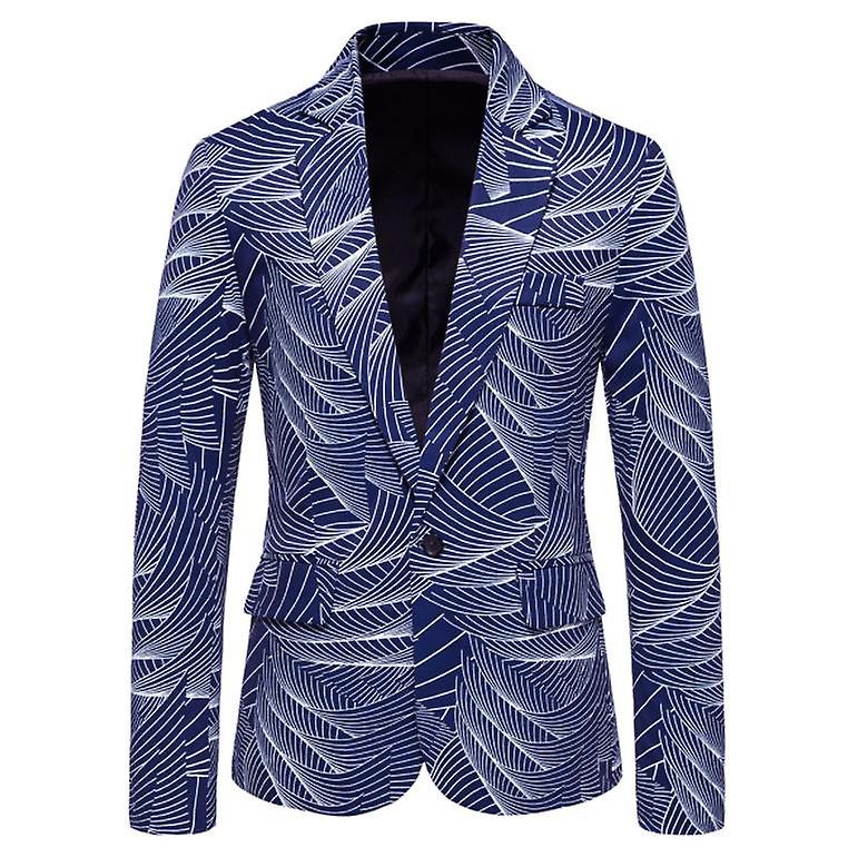 Men's Floral Jacket Lapel Stylish Suit Blazer Jacket
