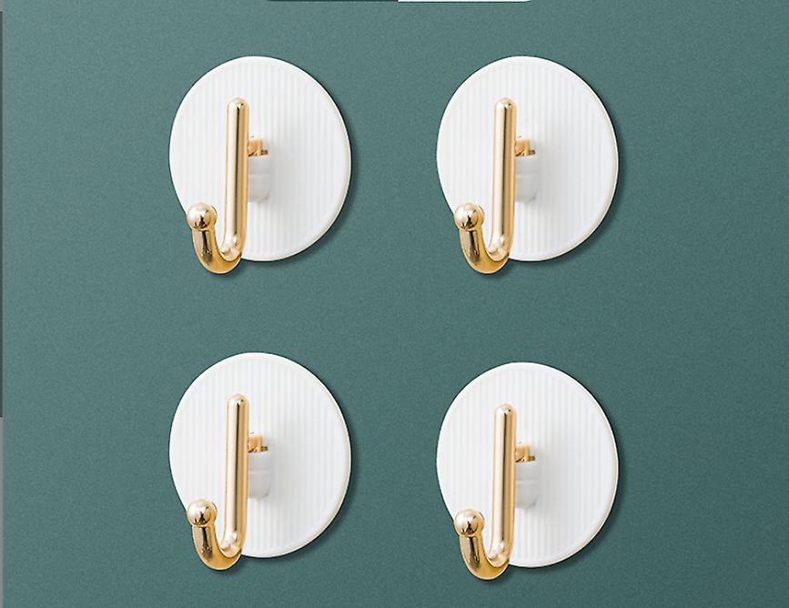 8pcs Adhesive Wall Hook, Adhesive Hook, Tea Towel Hook, Bathroom Hook, Self-Adhesive Without Drilling Hook for Kitchen, Living Room, Office (White), 5
