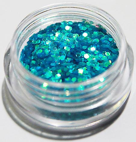 1pcs Sechseck Glitter Türkis