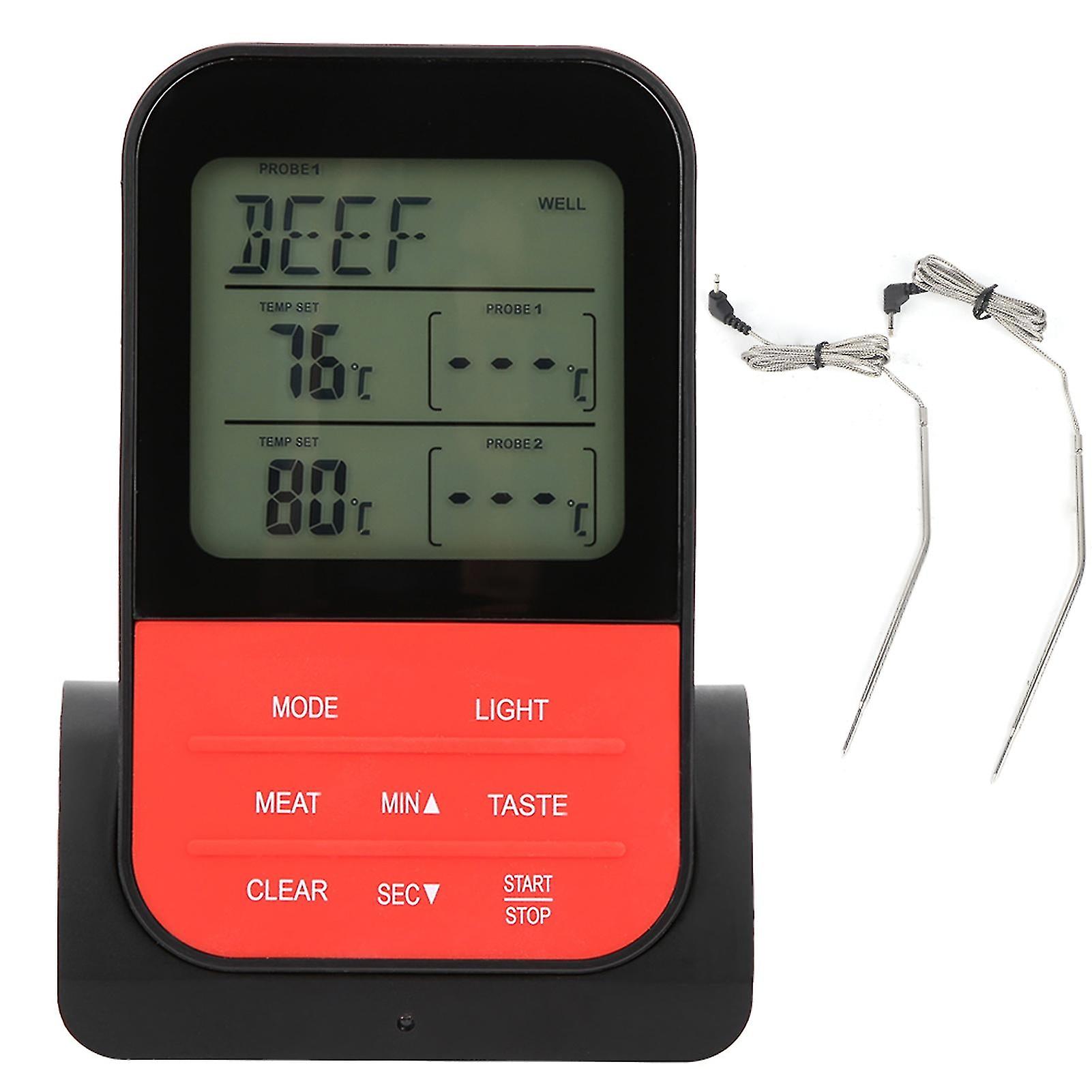 Waterproof Digital Cooking Barbecue Grill Thermometer With Timing Function  Kitchen Accessory