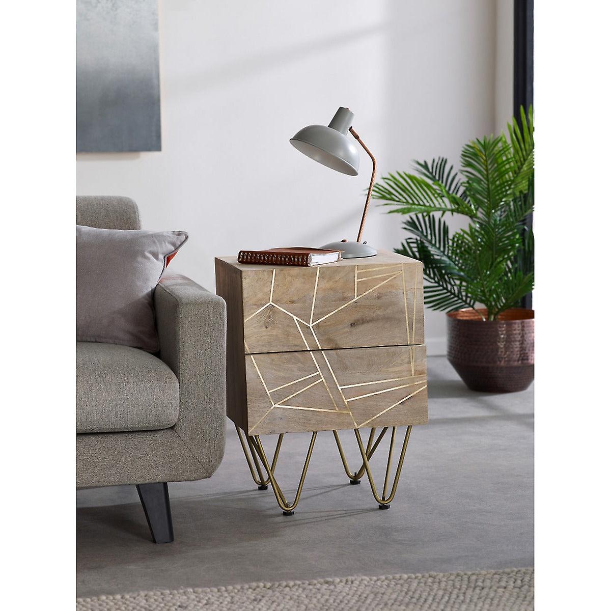 Brighton Light Mango Wood Side Table