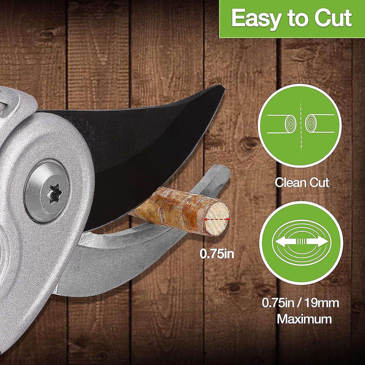 Fondwell 8.5 Inch Bypass Pruning Shears - Heavy Duty Garden Clippers With Ergonomic Grip