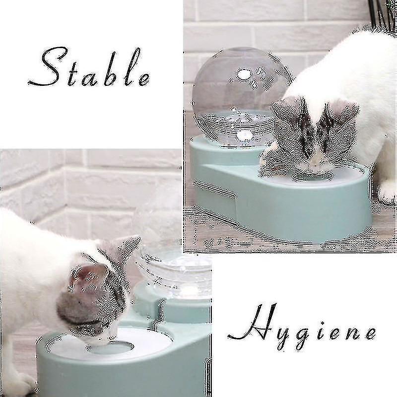 Water Fountain Pets Dispenser Automatic Large Drinking Bowl Bubble