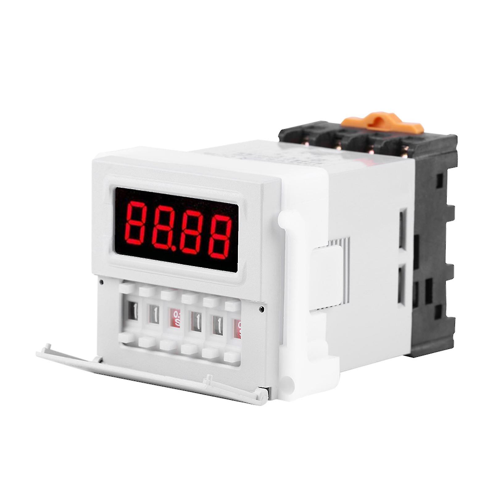 1Pc Ac/dc 24-240v Digital Cycle Time Timer Switch Delay Relay 0.1s-99h Zys48-s White
