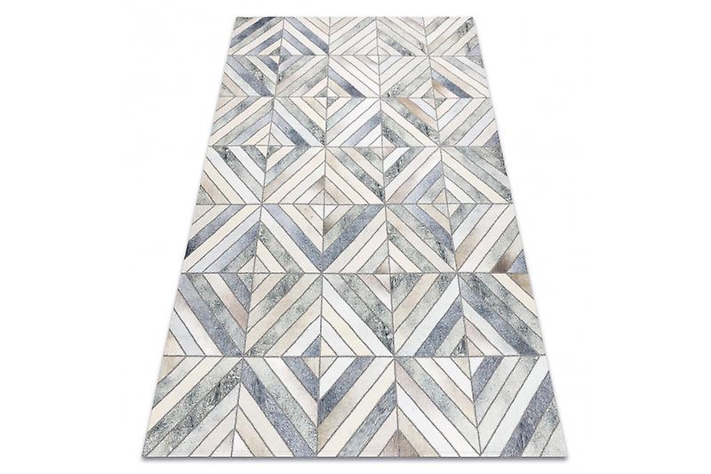 Carpet PATCHWORK 21721 beige / grey - Cowhide, geometric