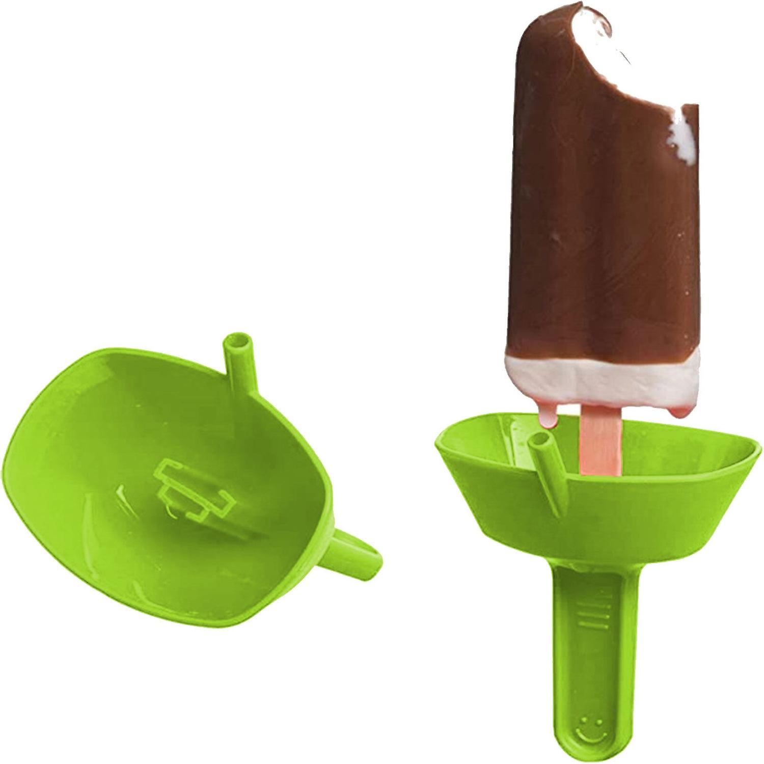 Drip Free Popsicle Holder with Built-In Straw - BPA & Lead-Free, Easy Clean