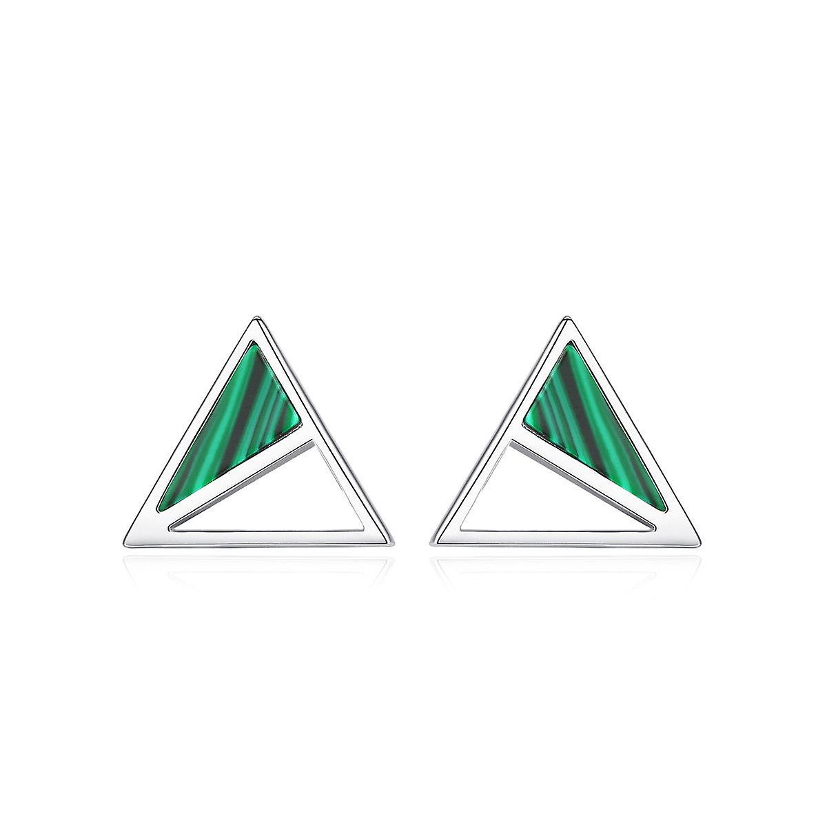 European And American Malachite Stud Earrings