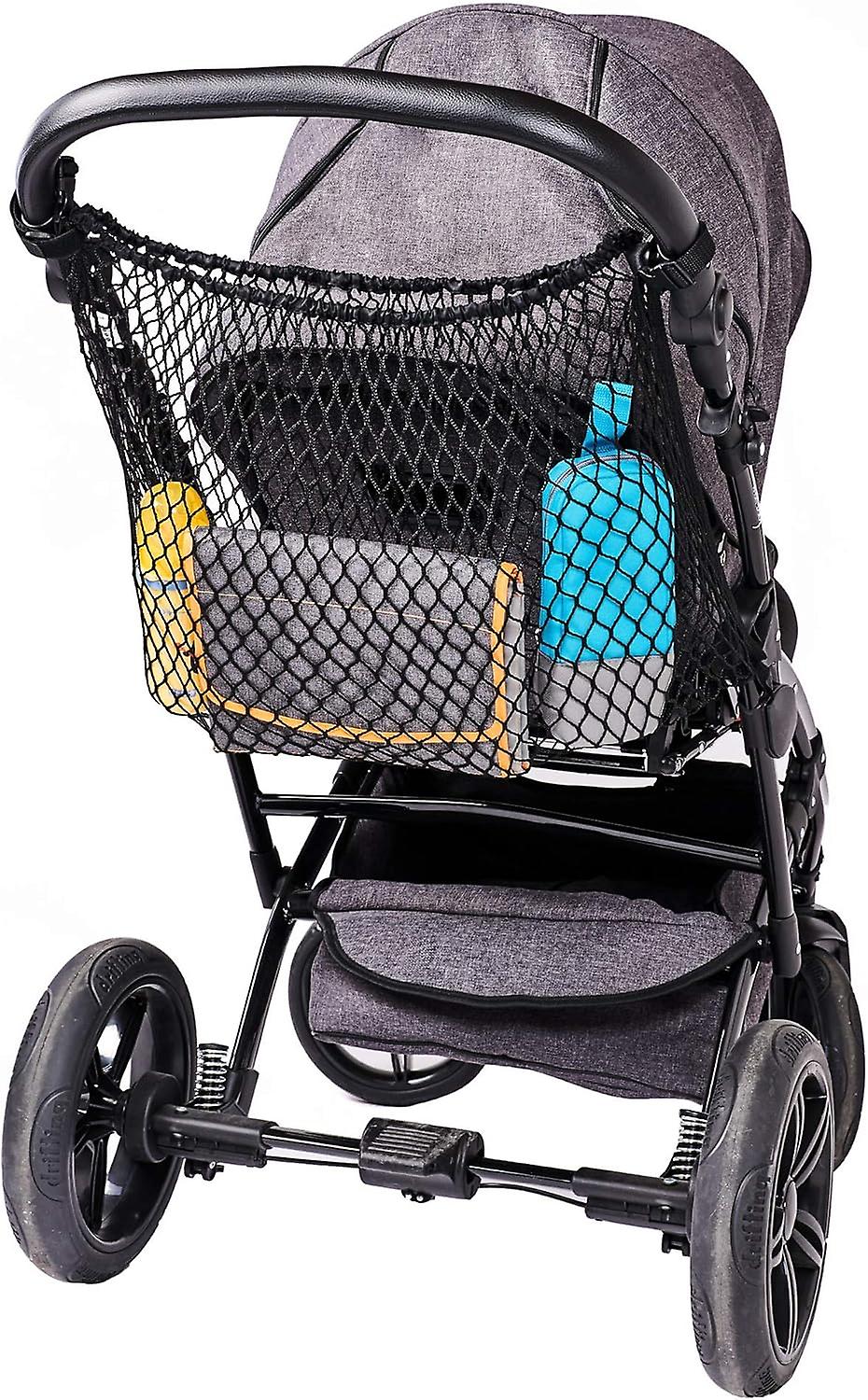 Universal XL shopping net for strollers/twin strollers/one-click closure/extra large stroller networ