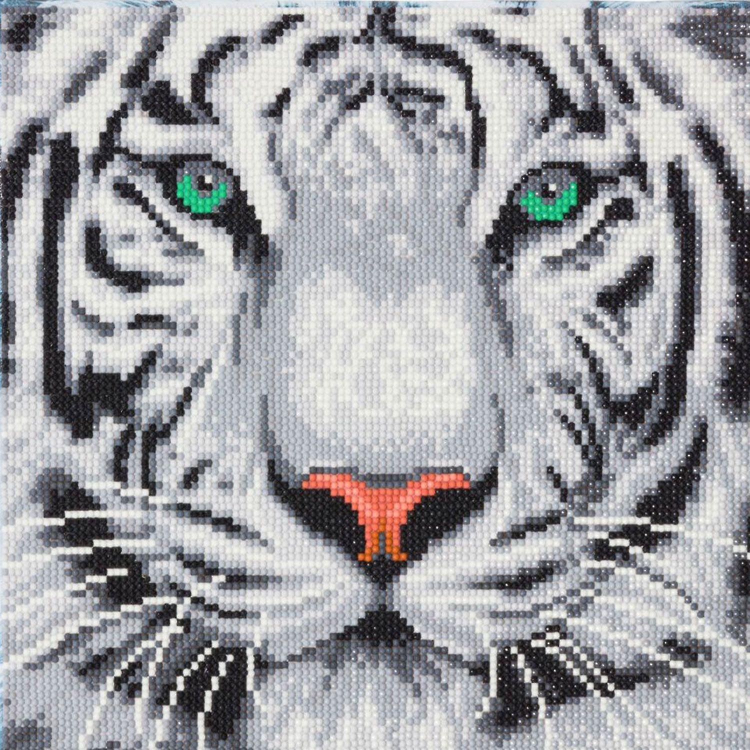 Crystal Art Diamond Painting Canvas Kit - Snow tiger 30 x 30 cm