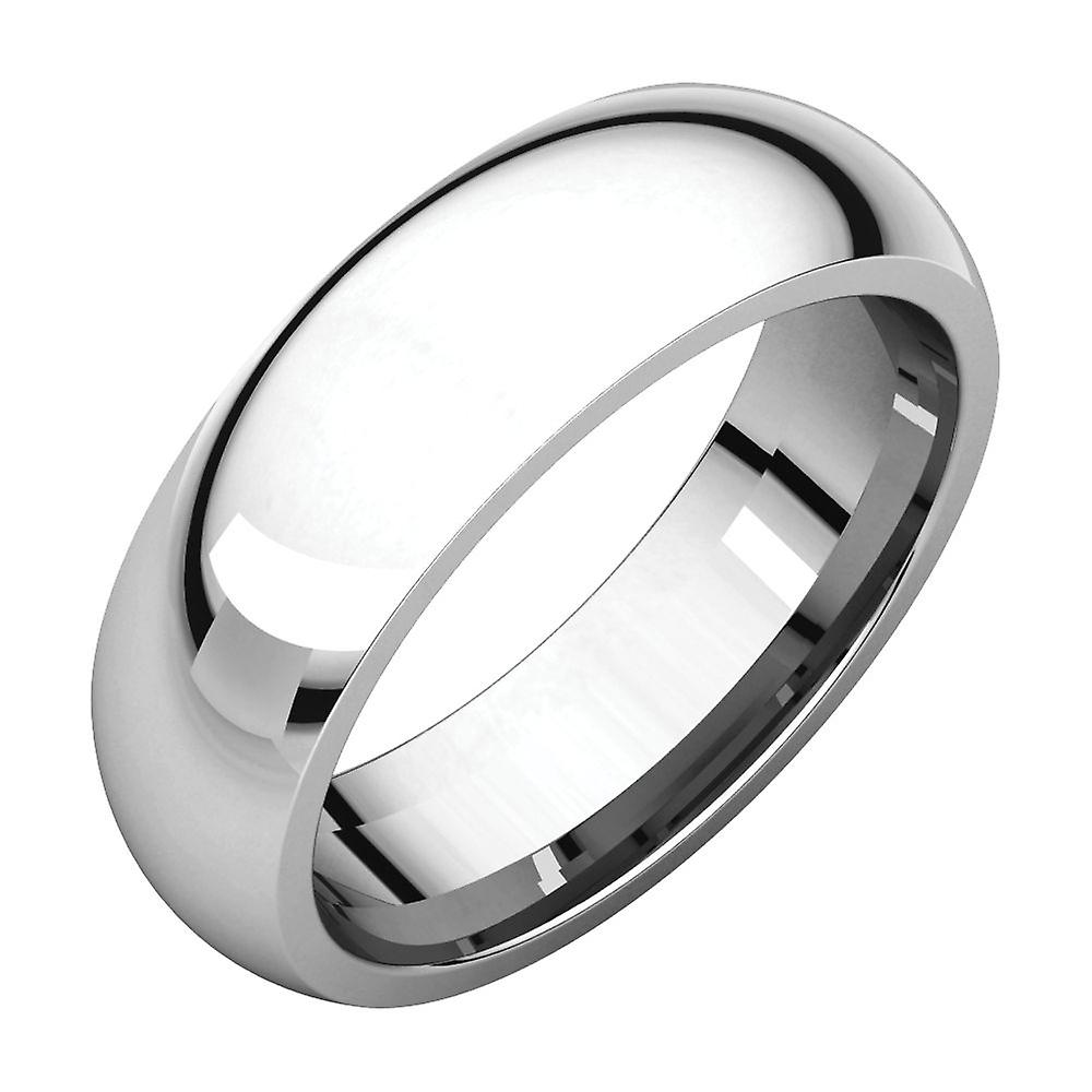 Bague unisexe en argent sterling 925, 6 mm, finition polie, confort optimal, taille 9 - 7,4 grammes