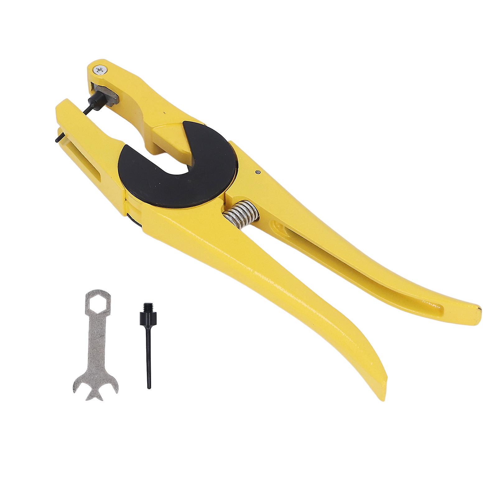 Ear Tag Plier Galvanized Iron Yellow Pig Cattle Sheep Ear Tag Applicator for Livestock