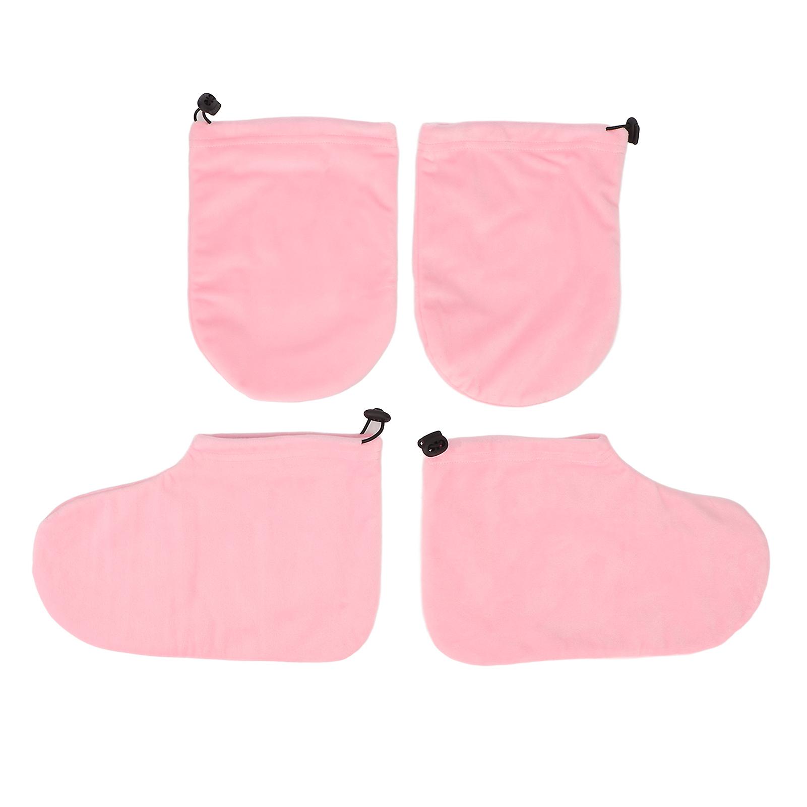 Women's Soft Plush Paraffin Gloves for Hot Wax Heat Treatment Hand and Foot Care