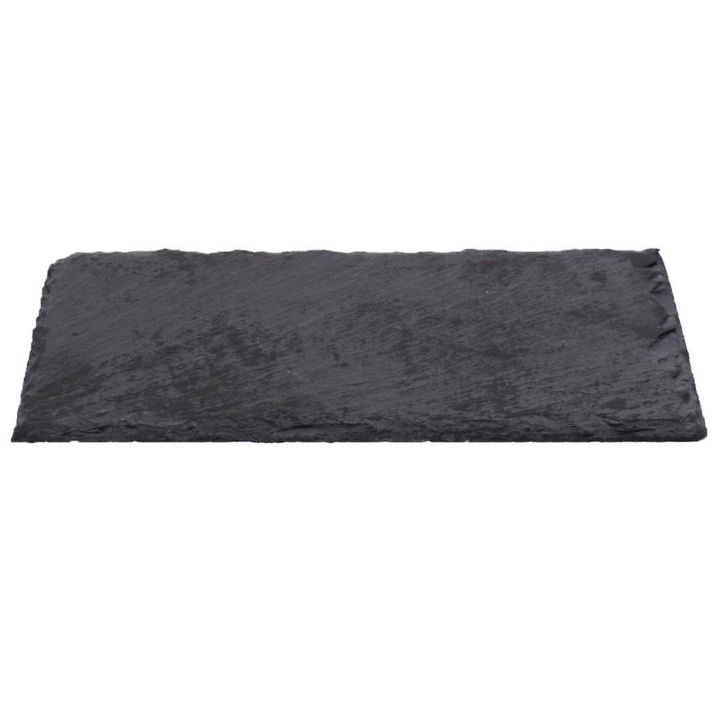 Turtle Dish for Reptile Amphibians Food Bowl Natural Rock Plate Rectangle