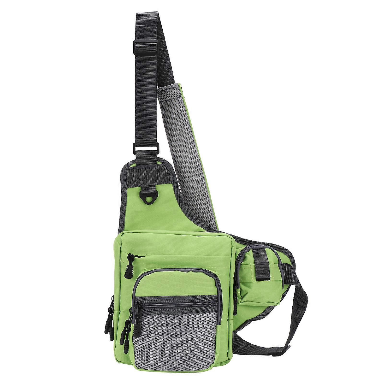 Fishing Tackle Bag, Crossbody, Adjustable Strap, Green