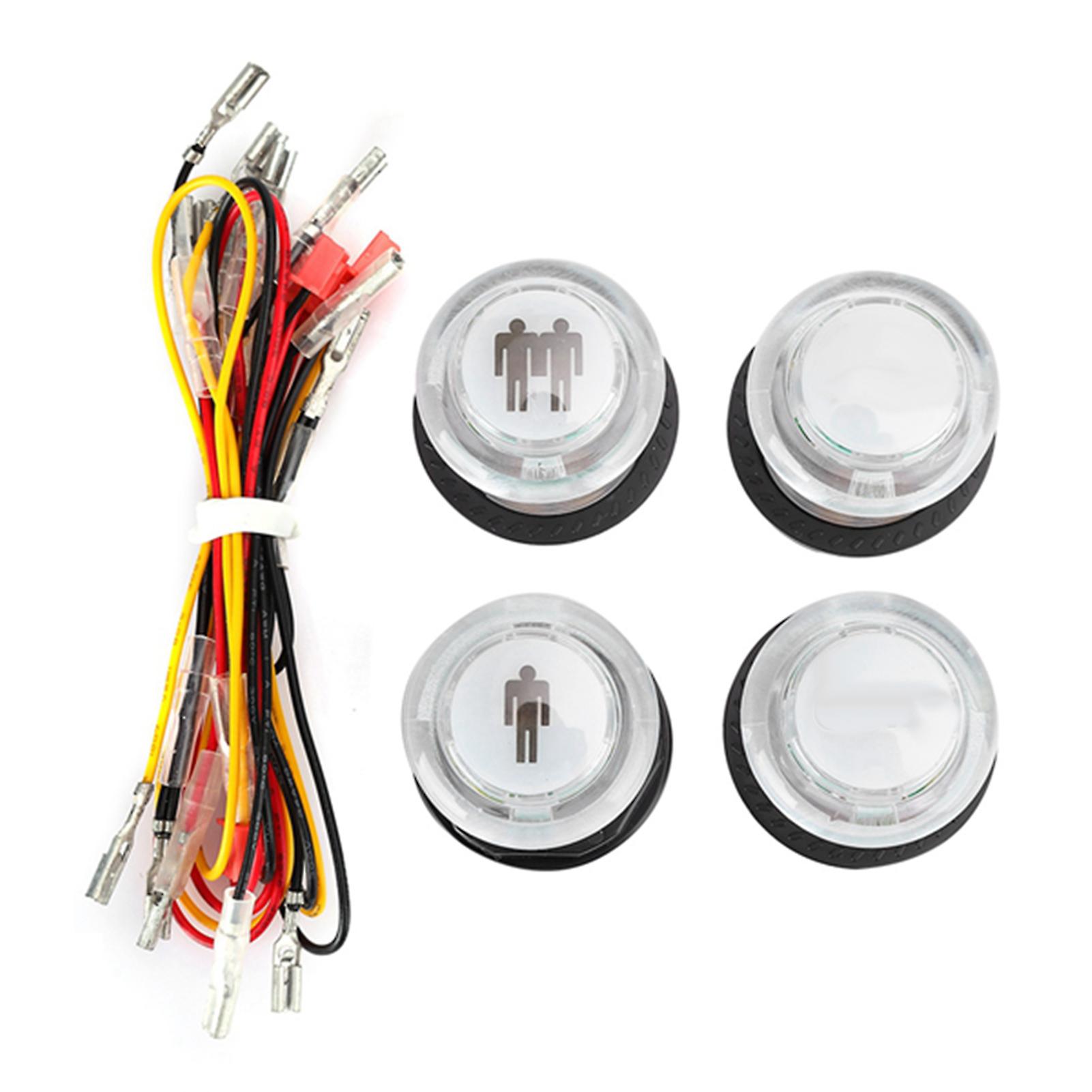DIY Arcade Game Joystick Button Kit - Plastic Hardware, Multi-Platform, Fighting Ready