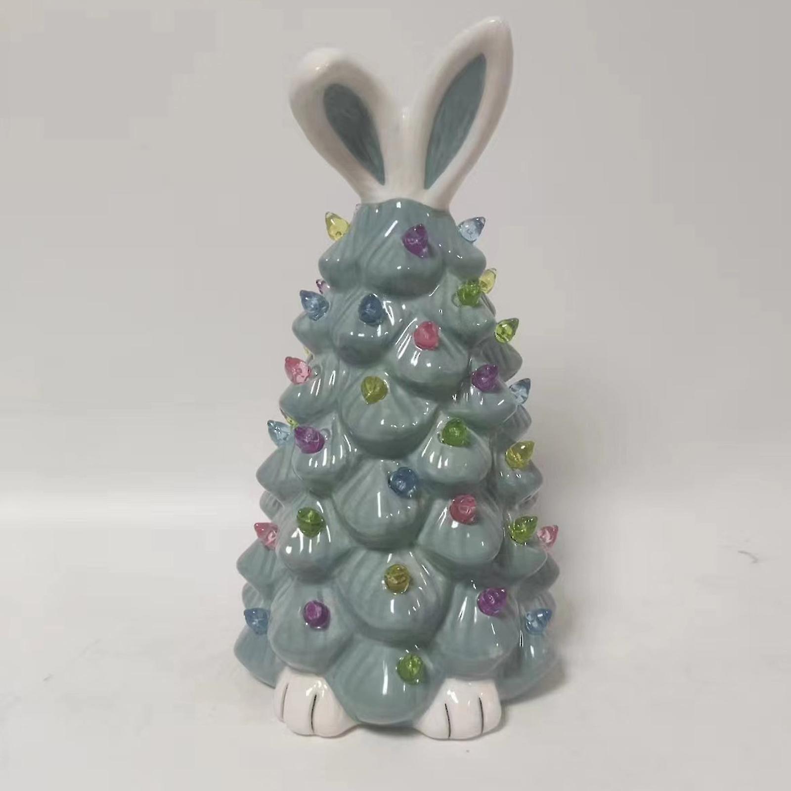 Pink Bunny Tree Easter Decorations Indoor Spring Home Bedroom Office Ornament