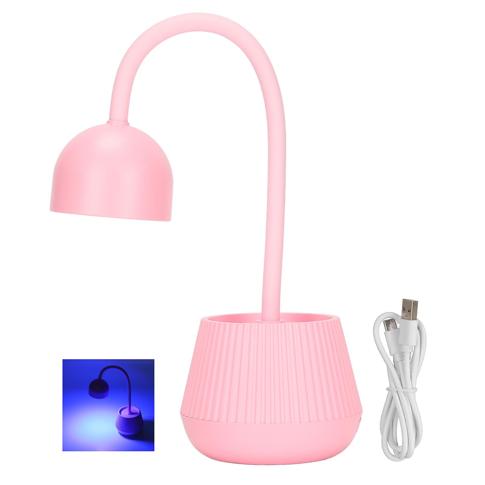 24W Rotating UV Nail Lamp Fast Drying Pink