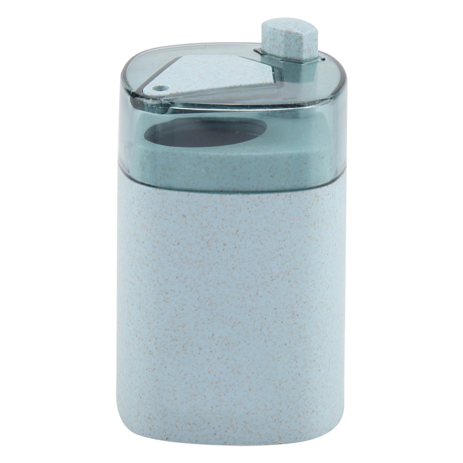 Simple Style Automatic Toothpicks Holder Metal Toothpick Holder Table Press Toothpick Dispenser Blue