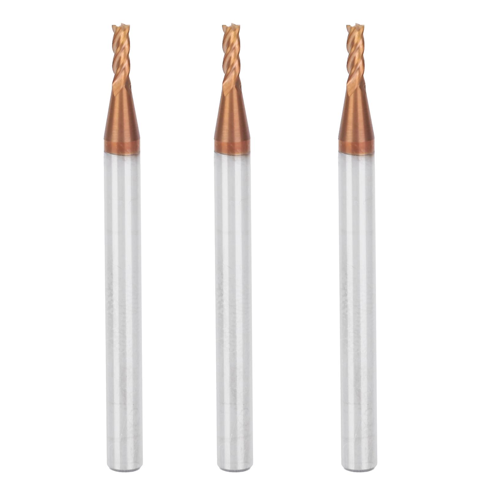 3Pcs CNC End Mill Tool Carbide CuttingTungsten Steel Metalworking Supplies 2 x 50 x 4T