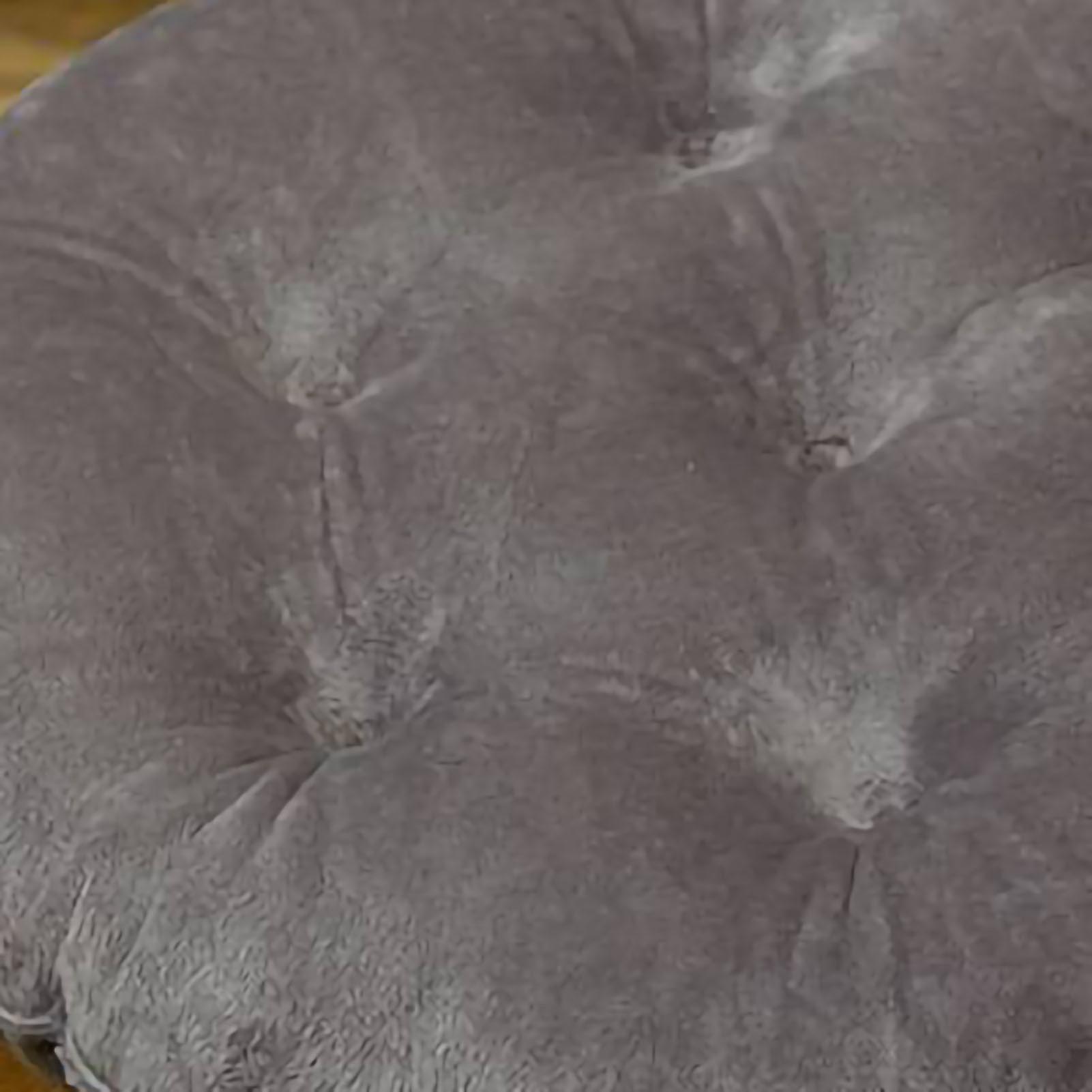 Seating Cushion Cute Color Matching Warm Plush Comfortable Fill Chair Pillow for Autumn Winter Round Grey 40x40cm