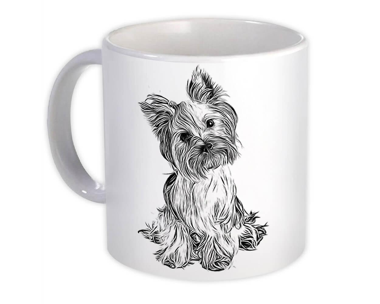 Presentmugg: Yorkshire Sillhouette Dog