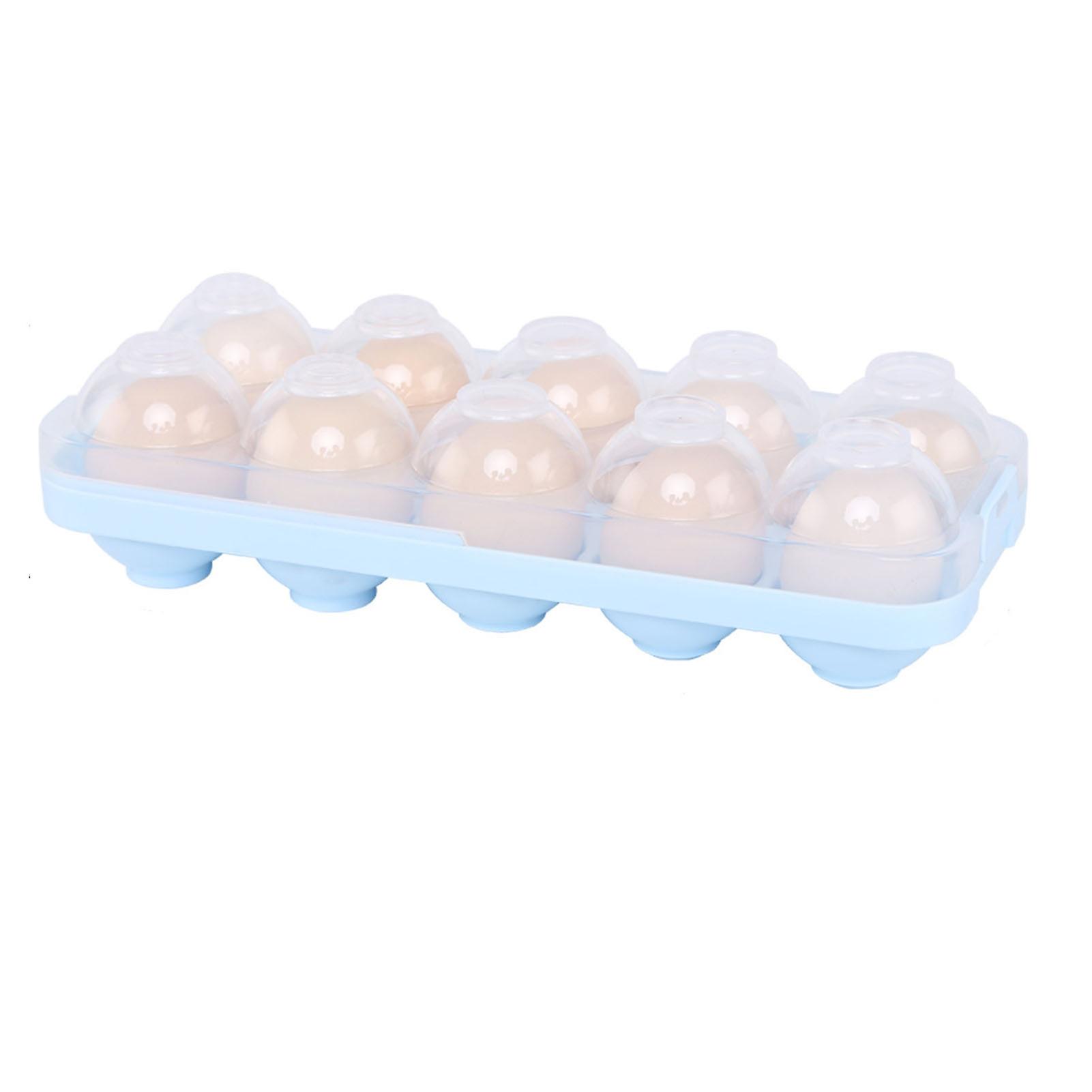 Egg Storage Box Thickened Large Capacity Egg Tray Container with Transparent Lid for Refrigerator