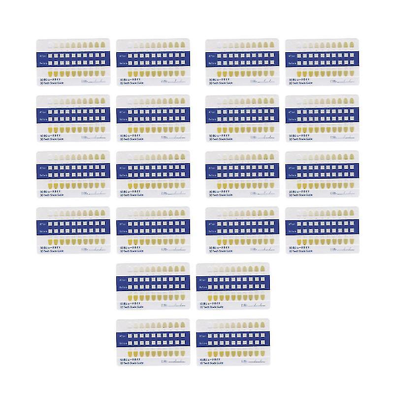 40pcs Tooth Shades Cards