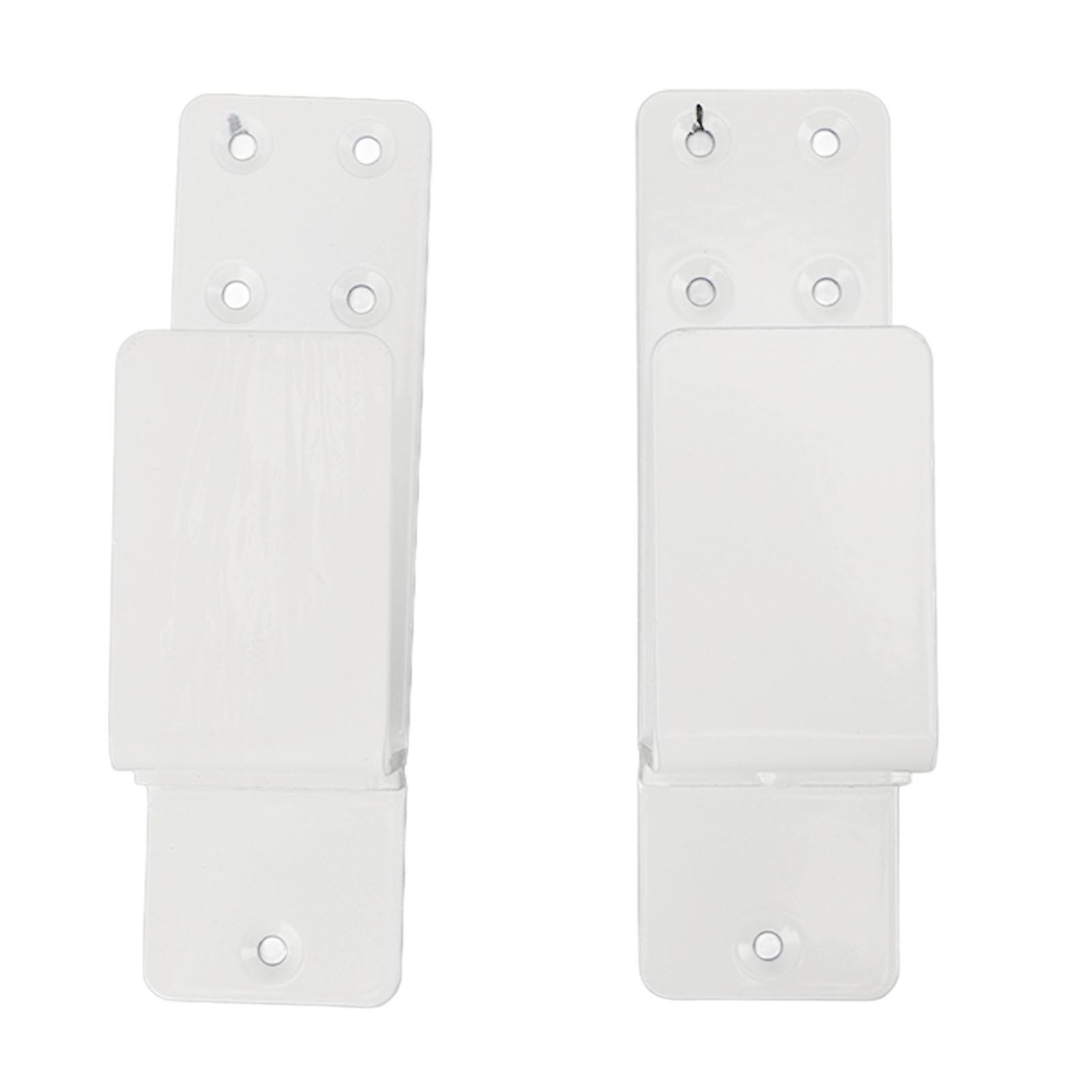 2PCS porte barricade supports Open Bar Support en acier au carbone Installation facile Support en U pour grange de garage 2x4 planches blanc