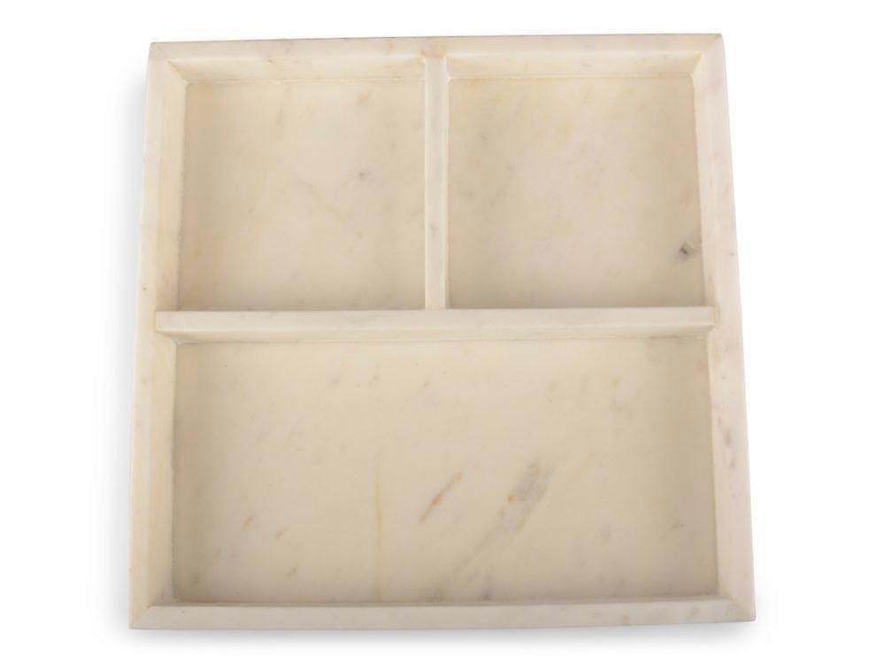 Tablett quadratisch 30x30 Marmor