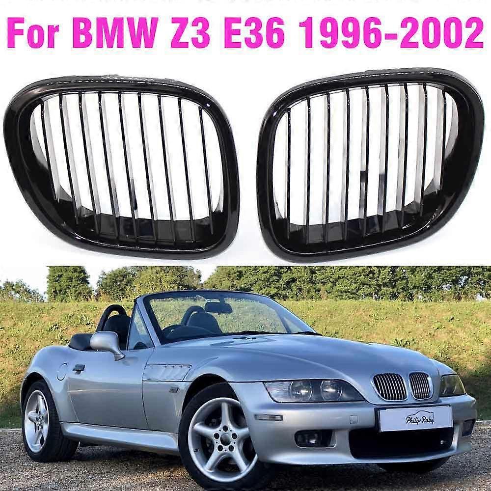 For BMW Z3 E36 1996-2002 Gloss Black Color Grille Front Grille Grill ...