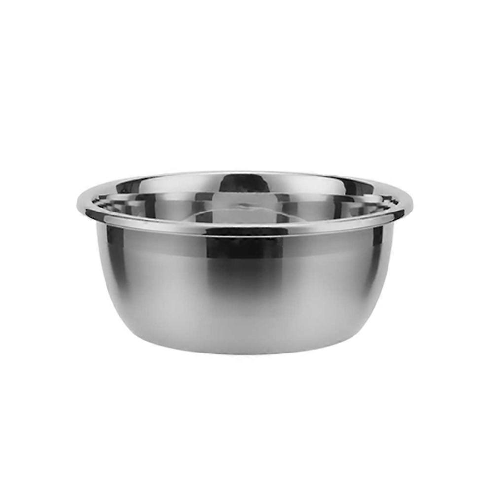 Bol de mélange de grande capacité en acier inoxydable Multifonctionnel Robuste Pot à soupe antidérapant Récipient de mélange d’œufs (14cm)