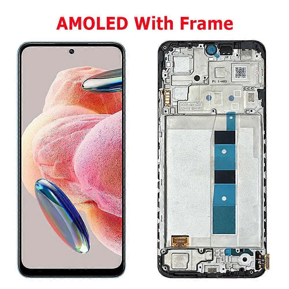 Tib 6.67"amoled For Xiaomi Redmi Note 12 4g 23021raaeg Lcd Display Screen Touch Panel Digitizer Replacement For Redmi Note 12 4g Lcd