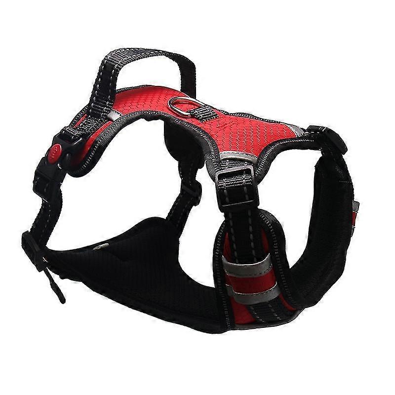 Jianghuo Large Dog Harness Breathable No Pull Vest For Small Medium Large Dogs Adjustable Matching Leash Reflective Pet Training Supplies