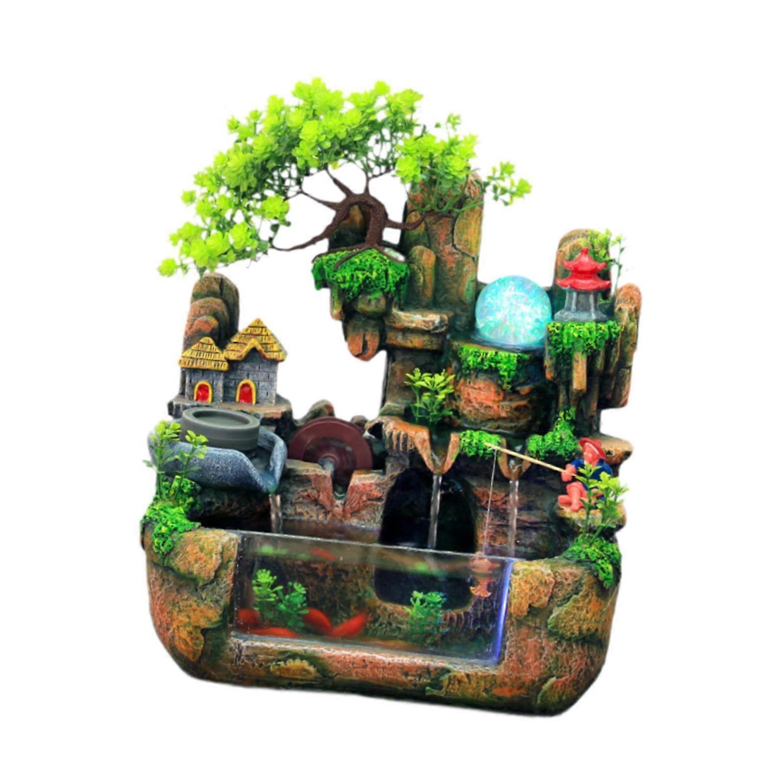 Innendørs Avslapning Skrivebord Fontene Foss Zen Meditasjon Innendørs Foss