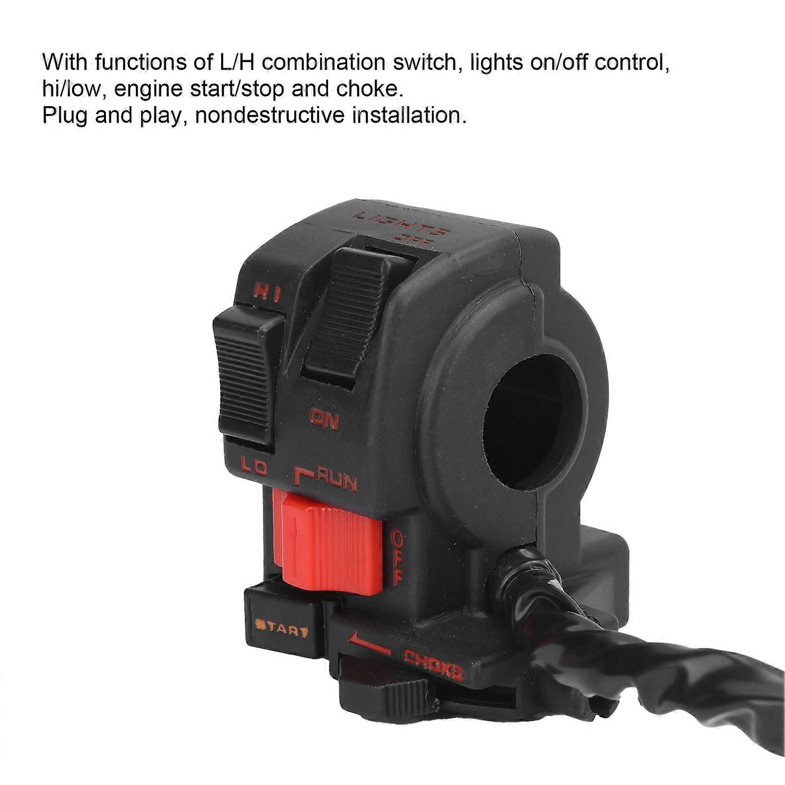 Handlebar Switch Light Hi Low Control Engine Start Stop Replacement for Honda ATC250 250SX 1985-1987