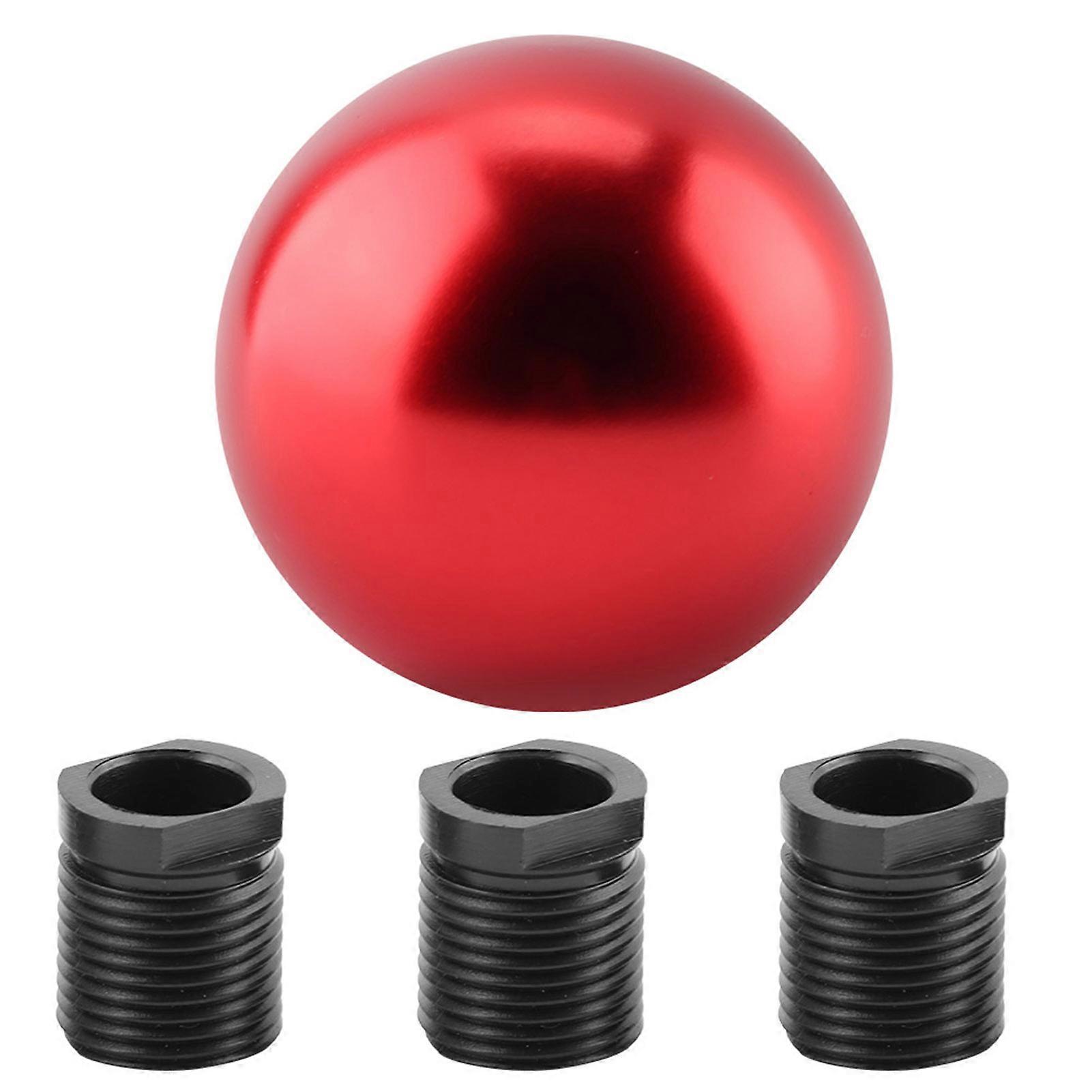 Car Universal Manual Knob Gear Shift Head Round Ball Shape (Red)